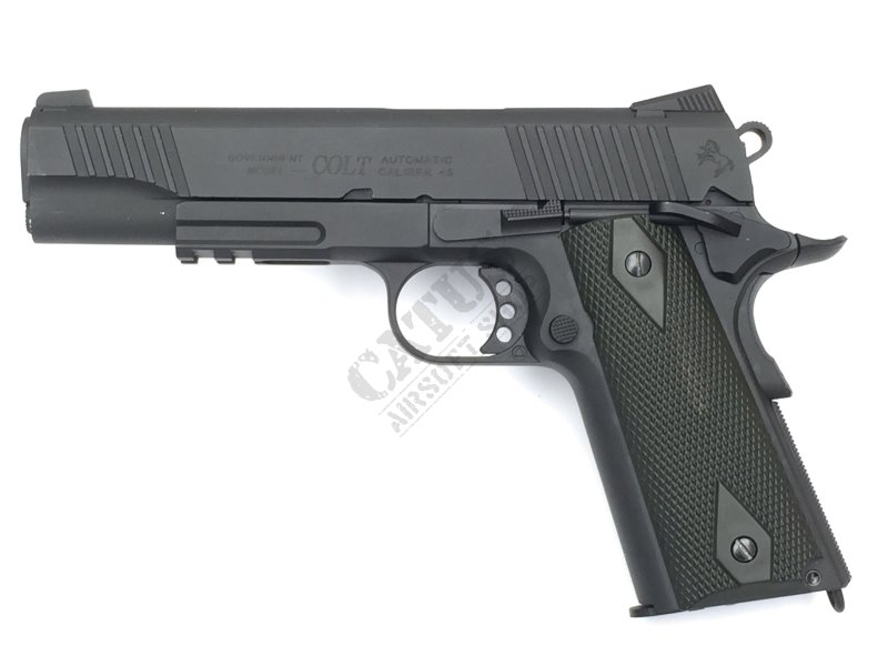 CyberGun airsoft pištoľ GBB Colt 1911 Rail Co2 Čierna 