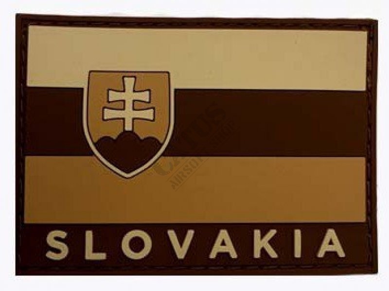 Nášivka na suchý zips 3D vlajka Slovakia Tan 