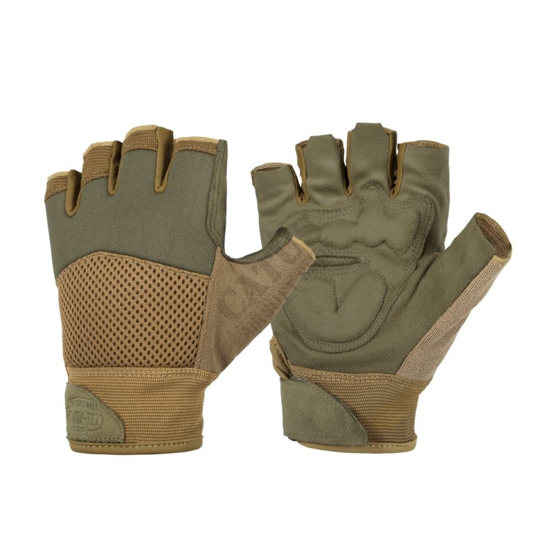 Taktické rukavice polprstové Half Finger Mk2 Helikon Oliva-Coyote XL