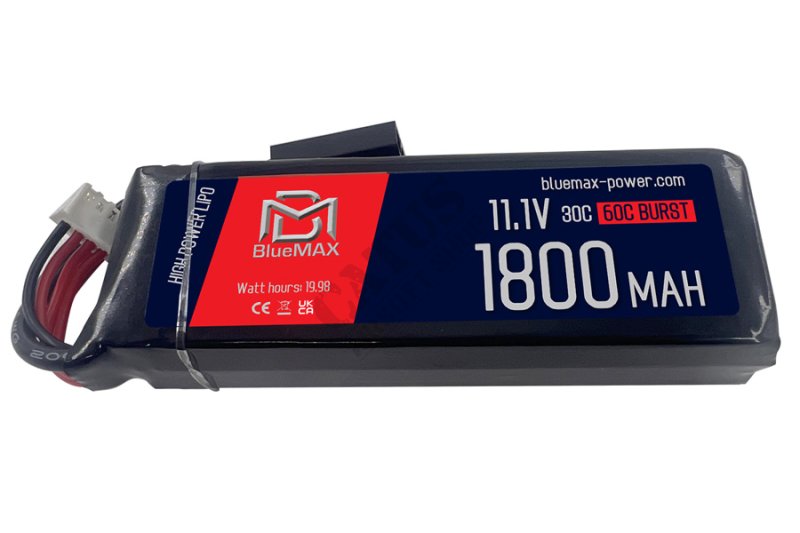 Airsoft batéria LiPo 11,1V 1800mAh 30C delená Tamiya BlueMax  