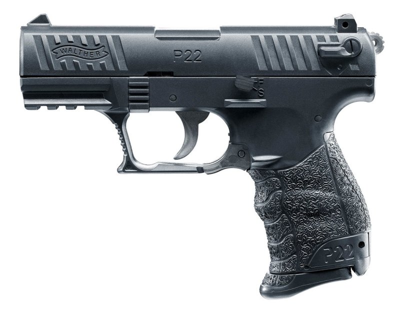 Umarex airsoft pištoľ manuálna Walther P22Q kovový záver Čierna 