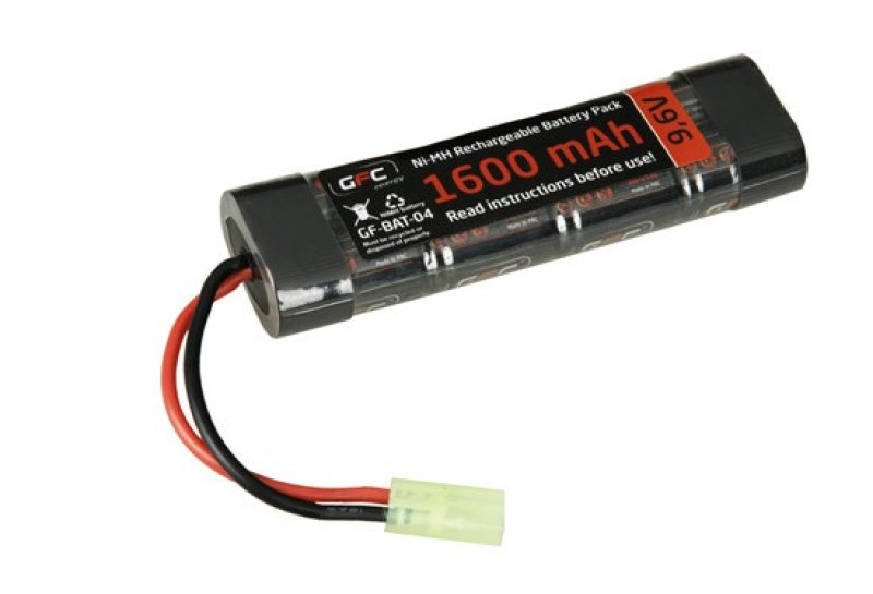 Airsoft batéria NiMH 9,6V 1600mAh GFC Energy  