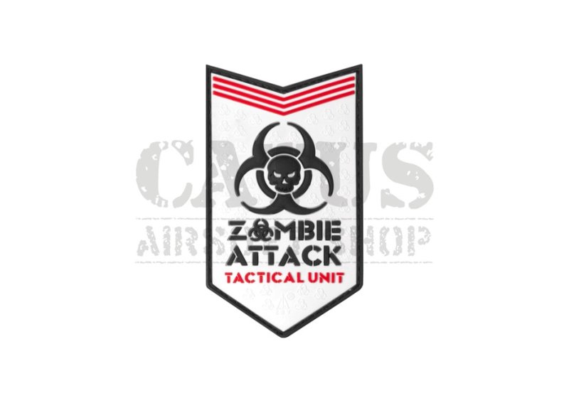Nášivka na suchý zips 3D Zombie Attack Biela 