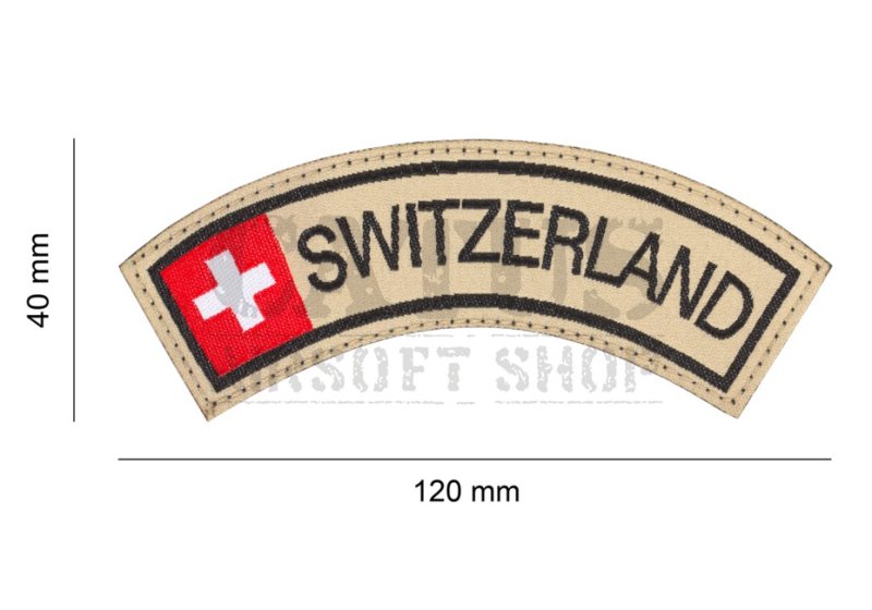 Nášivka na suchý zips Švajčiarsko Claw Gear Červená 