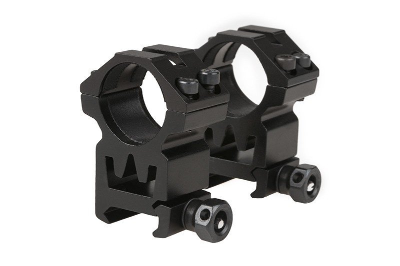 Airsoft montážne krúžky vysoké 25mm Theta Optics Čierna 
