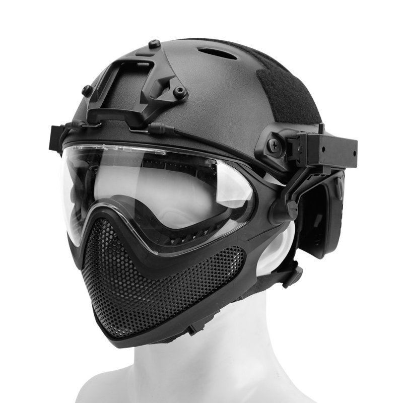 Airsoft helma a maska B-Typ Piloteer Set Guerilla Tactical L Čierna L