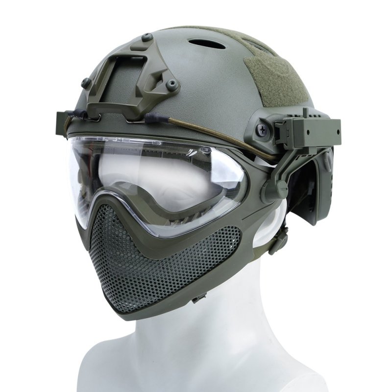 Airsoft helma a maska B-Typ Piloteer Set Guerilla Tactical L Oliva L