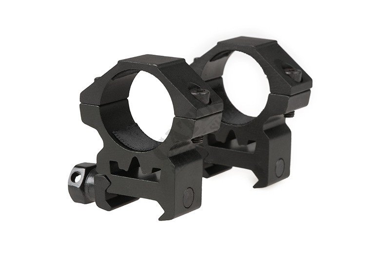 Airsoft montážne krúžky 25mm nízke Theta Optics Čierna 