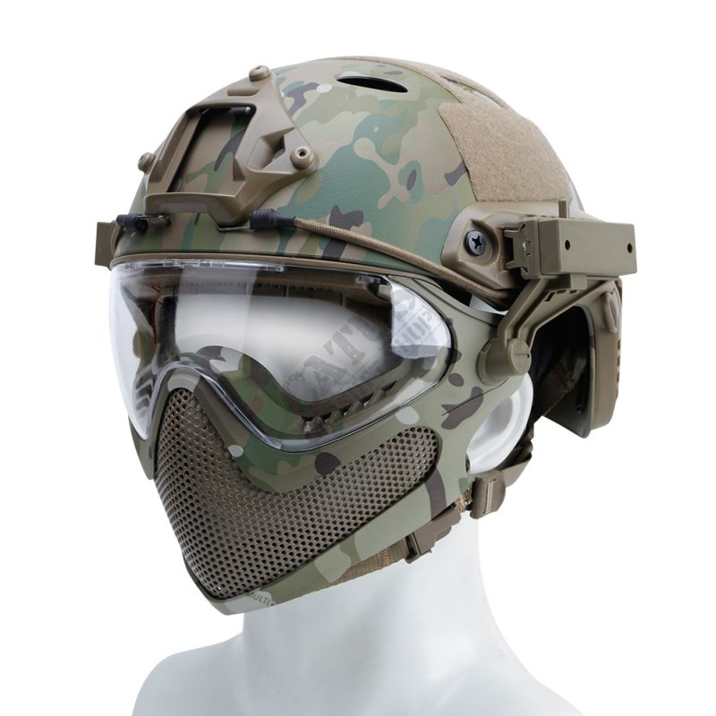 Airsoft helma a maska B-Typ Piloteer Set Guerilla Tactical L Multicam M