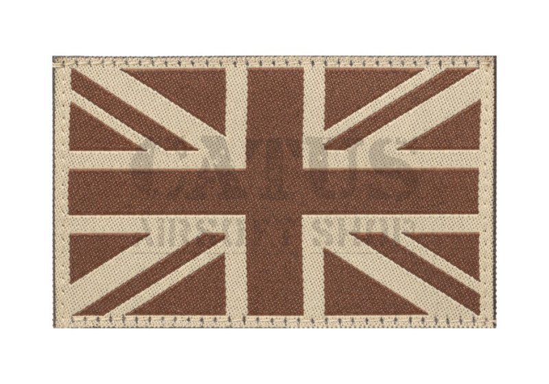 Nášivka na suchý zips Veľká Británia vlajka Claw Gear Desert 