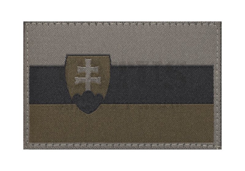Nášivka na suchý zips Slovensko vlajka Dark Grey 