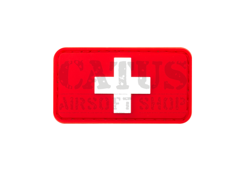 Nášivka na suchý zips 3D Švajčiarsko vlajka JTG Červená 