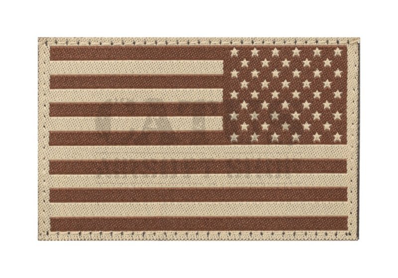 Nášivka na suchý zips USA vlajka obrátená Desert 