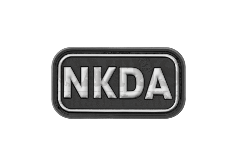 Nášivka na suchý zips 3D NKDA Čierno-biela 