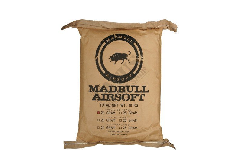 Airsoft guličky BB Mad Bull Precision 0,20g 5000ks Biele