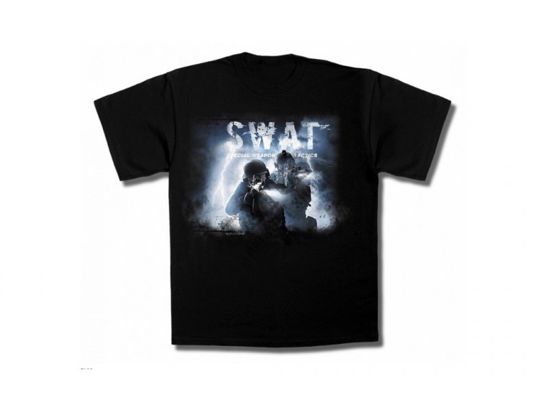 Tričko SWAT s krátkym rukávom Mil-Tec Čierne XL