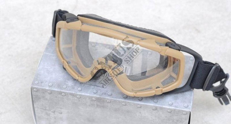 Taktické okuliare s montážou pre helmu FMA Tan 