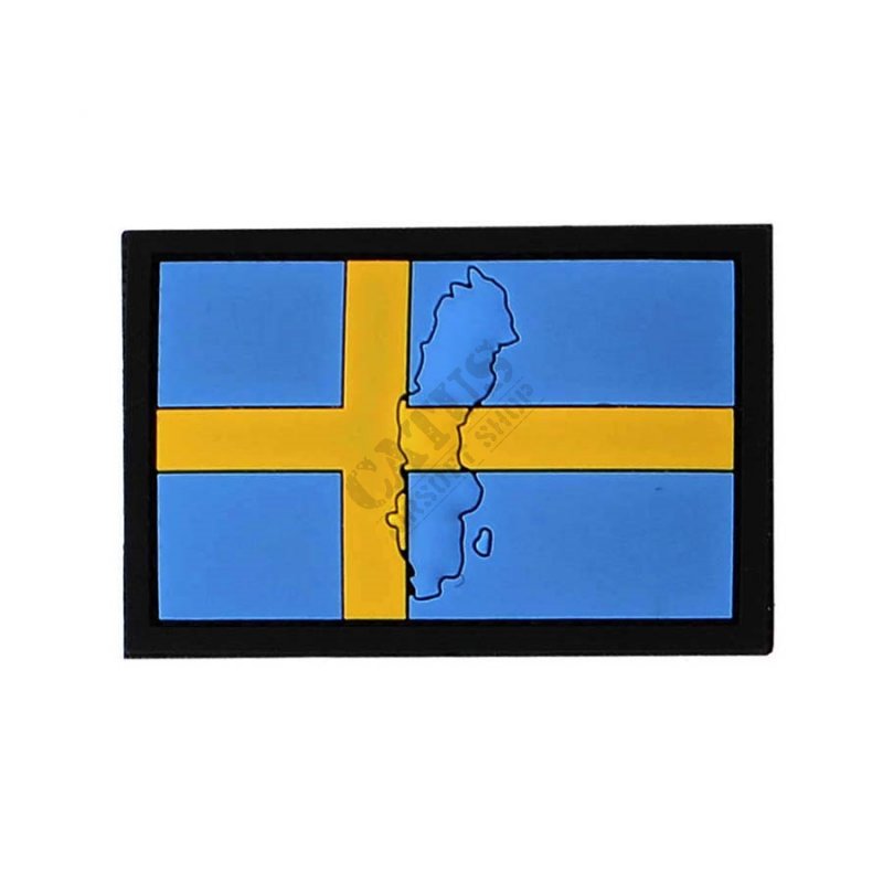 Nášivka na suchý zips 3D Švédsko vlajka 101 INC  