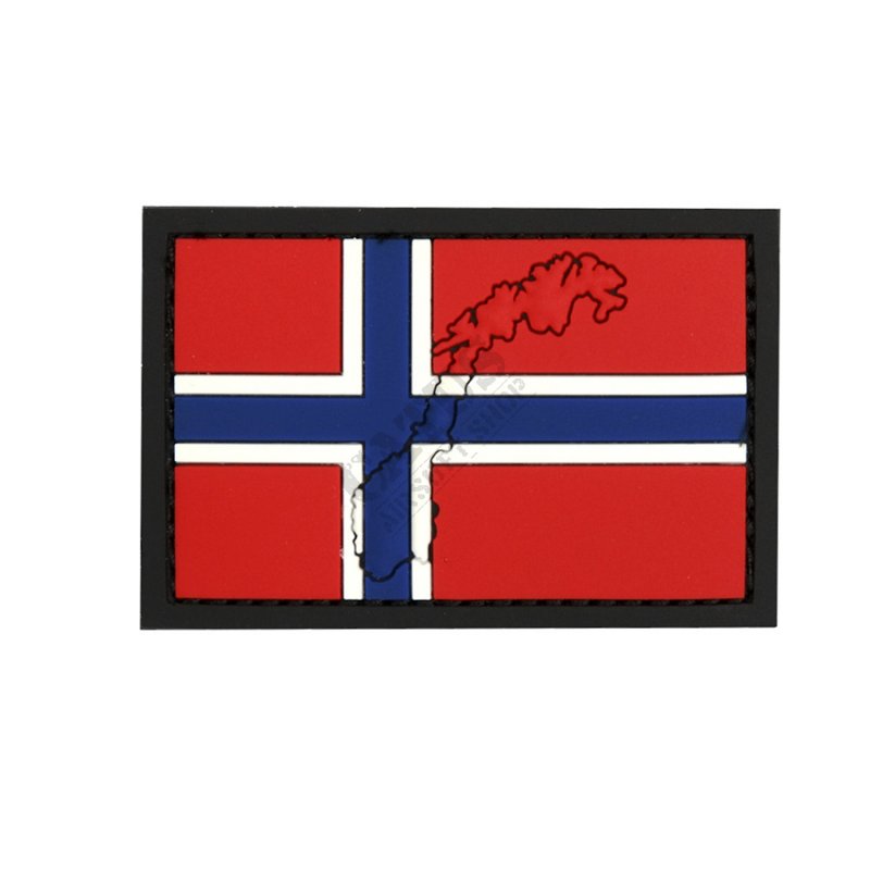 Nášivka na suchý zips 3D Nórsko vlajka 101 INC  