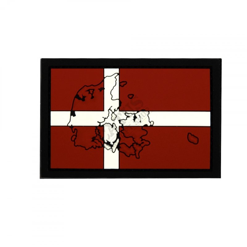 Nášivka na suchý zips 3D Dánsko vlajka 101 INC  