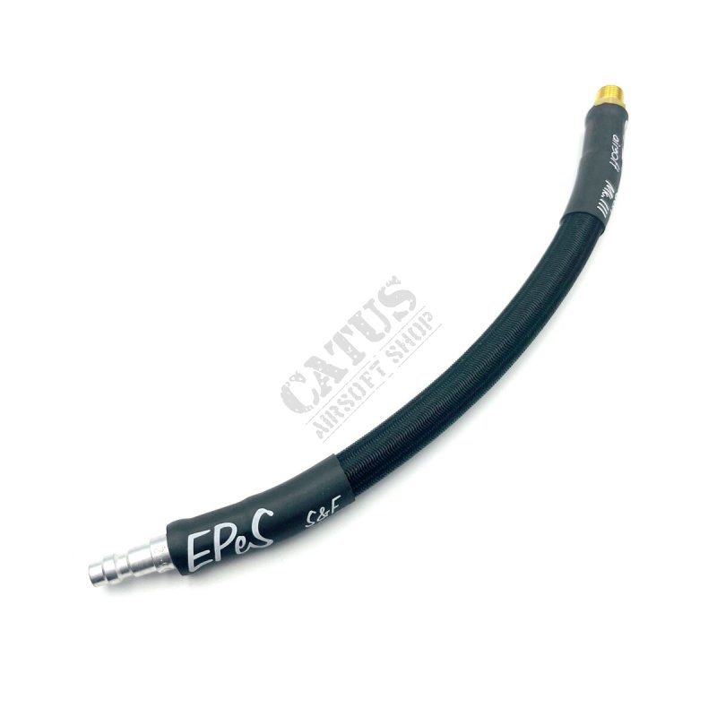 EPeS Airsoft IGL hose S&F Mk.III for HPA system 20cm - 1/8NPT Fekete 