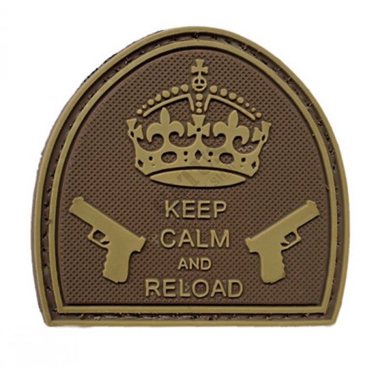 Nášivka - Keep Calm And Reload Tan 