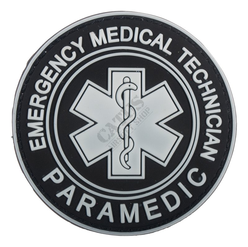 Nášivka na suchý zips 3D Paramedic Delta Armory Čierno-biela 