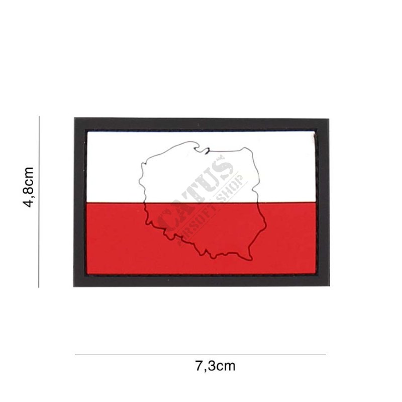 Nášivka na suchý zips 3D Poľsko vlajka 101 INC  