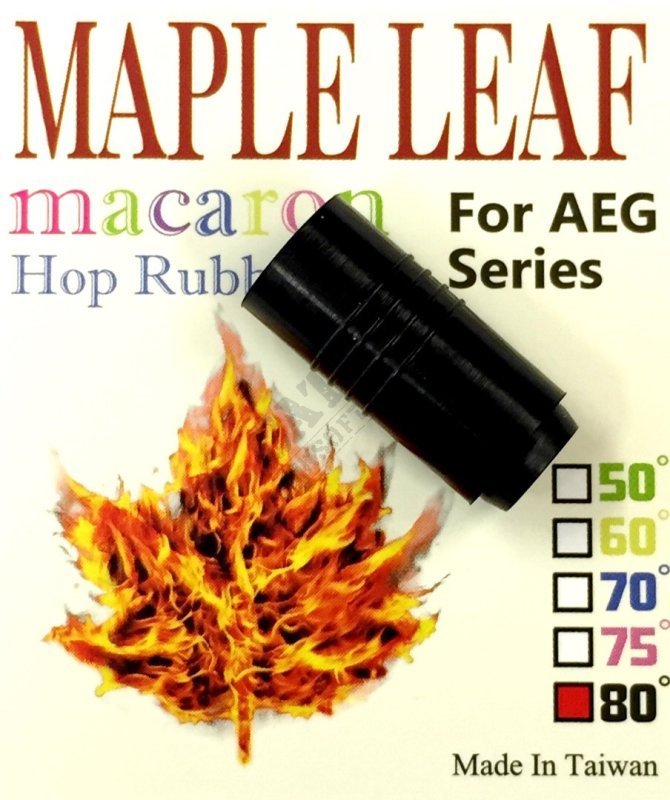 Airsoft Macaron Hop Up gumička 80° Maple Leaf Čierna 