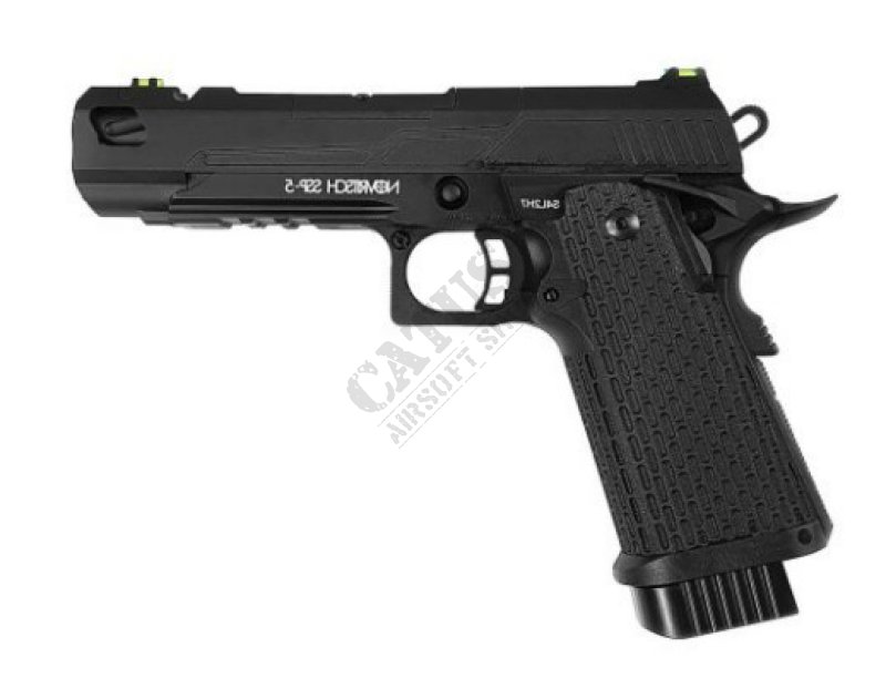 Novritsch airsoft pištoľ GBB SSP5 5,1" Green Gas Čierna 