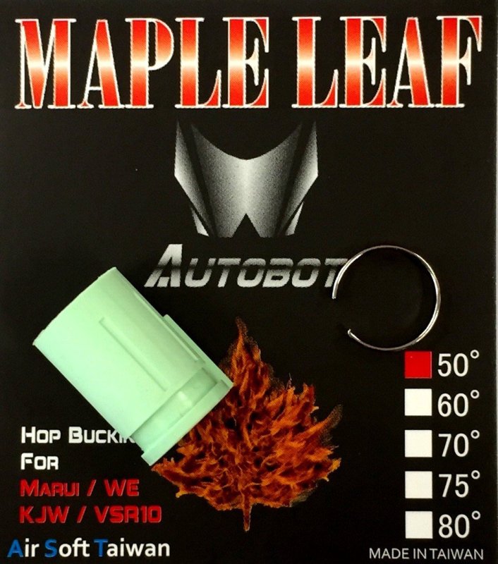 Airsoft Hop-up rubber Autobot 50° Maple Leaf Green 