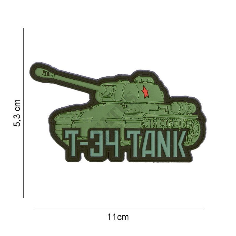 Nášivka na suchý zips 3D tank T-34 101 INC Oliva 