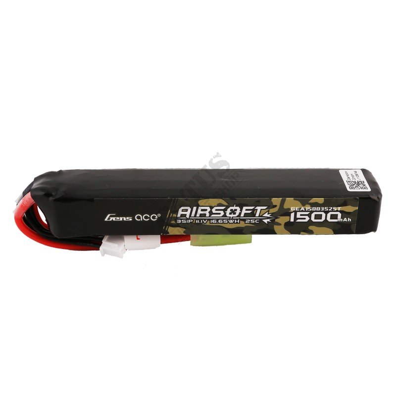 Airsoft batéria LiPo 11,1V 1500mAh 25C mini Tamiya Gens Ace  