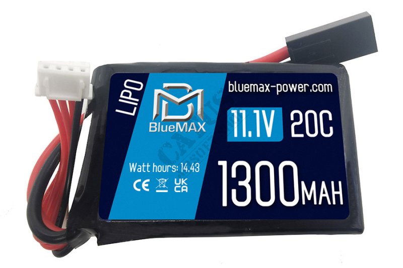 Airsoft batéria LiPo 11,1V 1300mAh 20C Tamiya PEQ/AN-15 BlueMax  