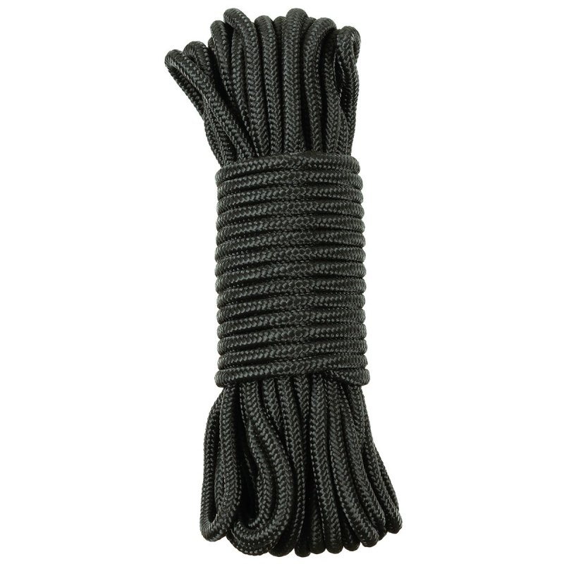 Spaghetti rope 15m/7mm MFH Black